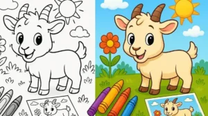 Dot To Dot Goats Coloring Pages featured image