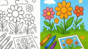Flower Parts Coloring Pages featured image