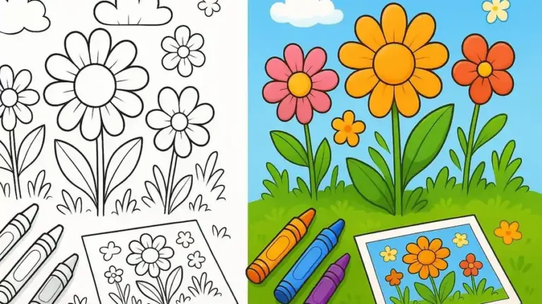 Flower Parts Coloring Pages featured image