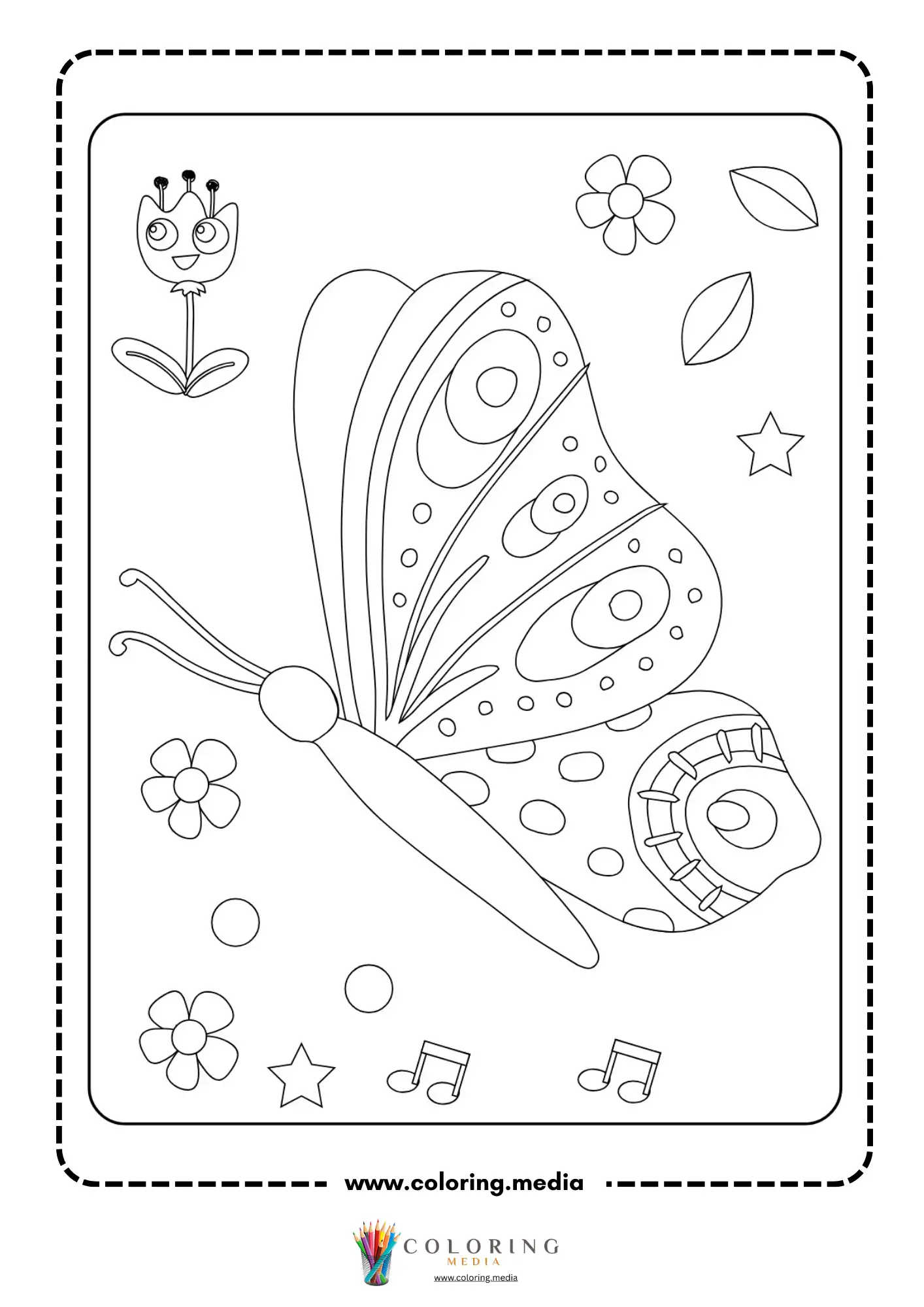 Butterfly with intricate detailed wing markings