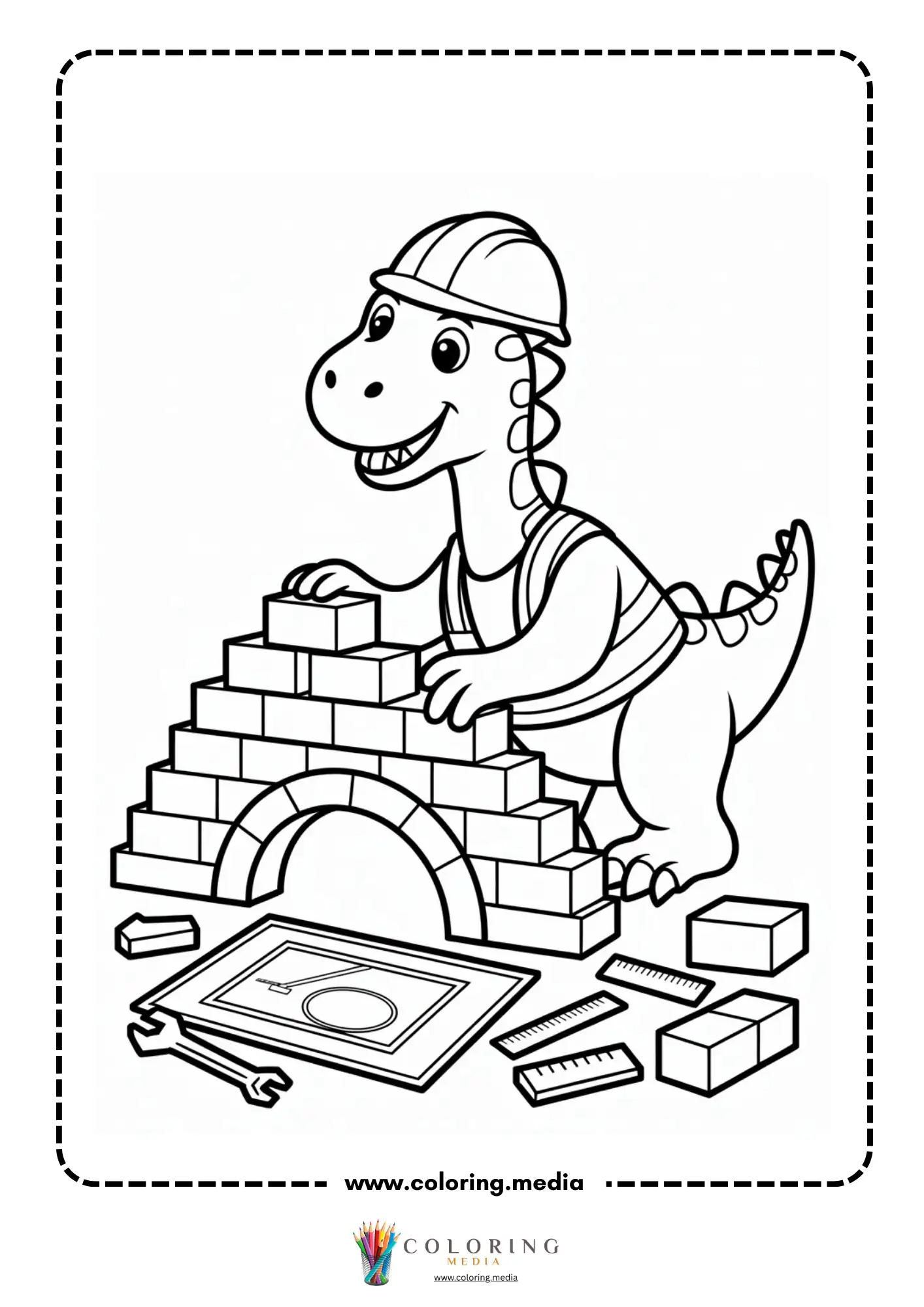 Tiny dinosaur detective with magnifier