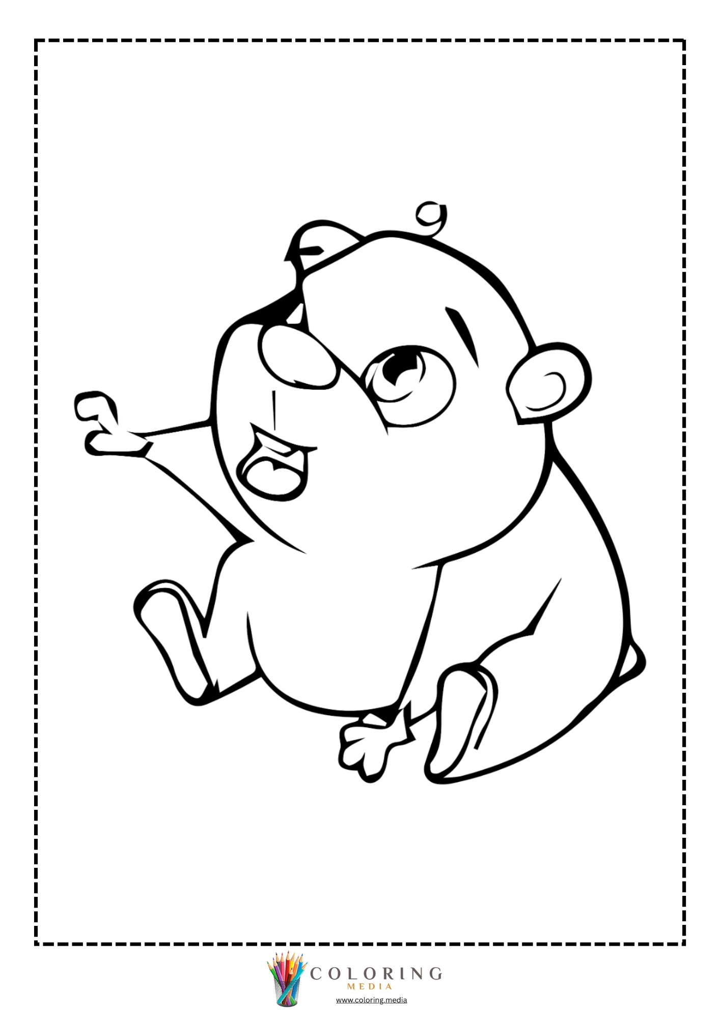 Guinea pig in a garden scene