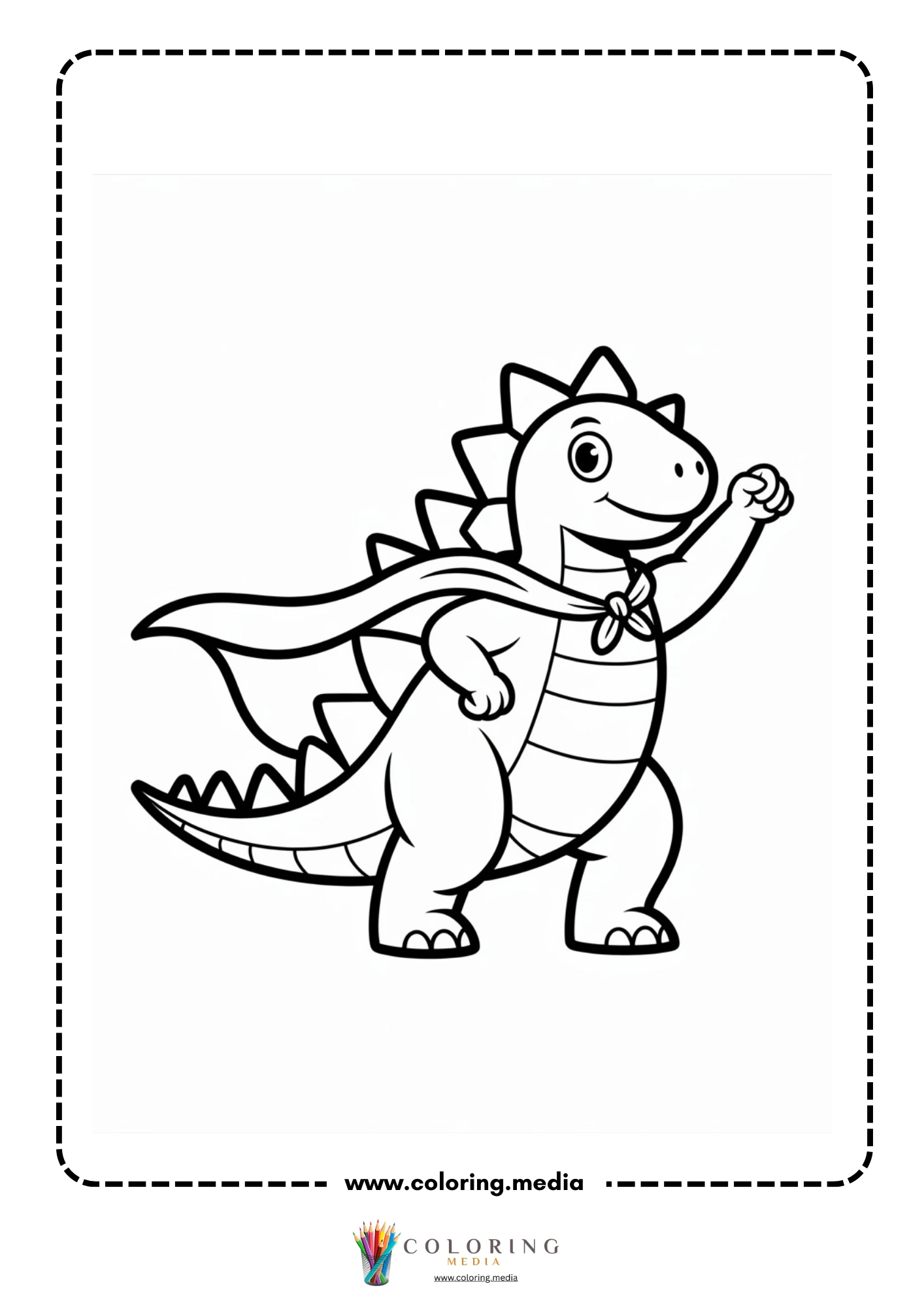 Stegosaurus standing in simple pose