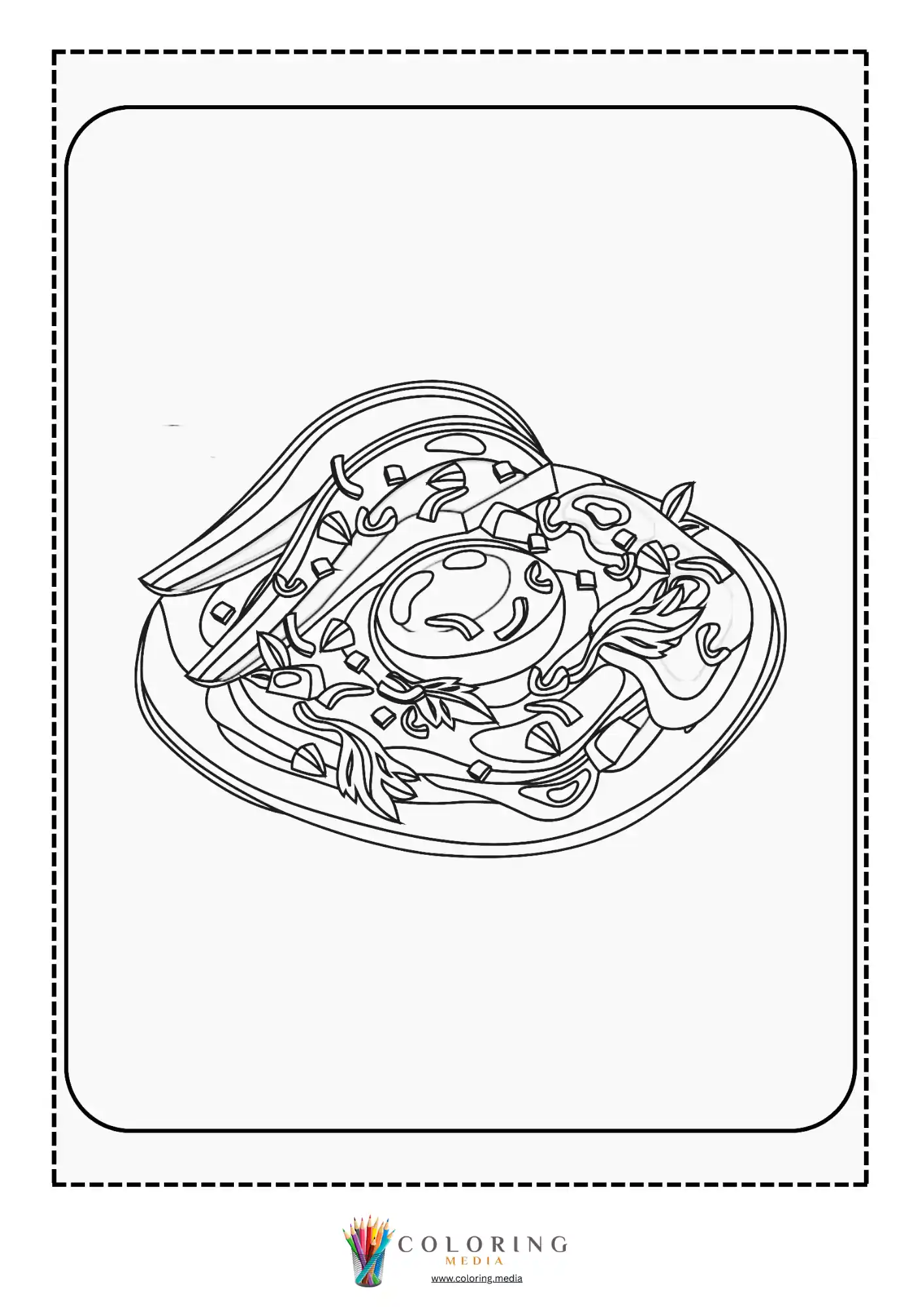 Noodle platter with sauce and garnish