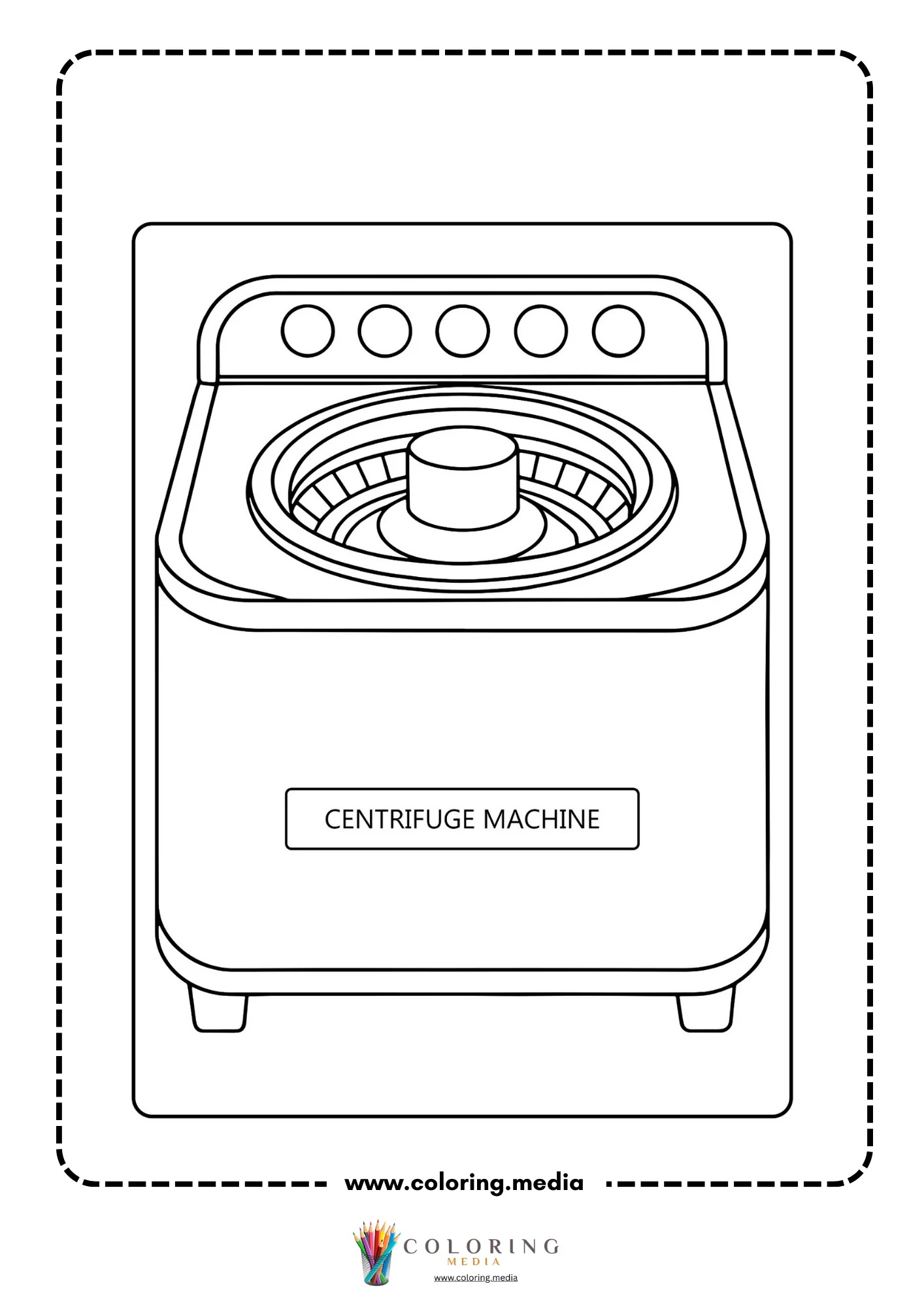 Medical instrument coloring page with medical tools collection