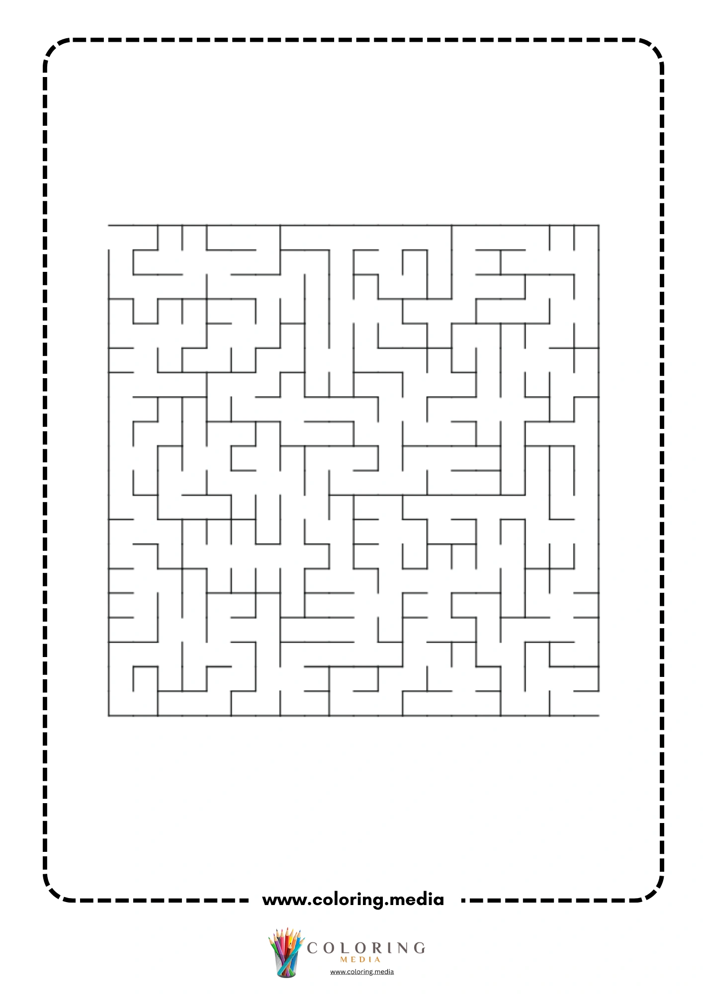 Blank square maze activity page 4