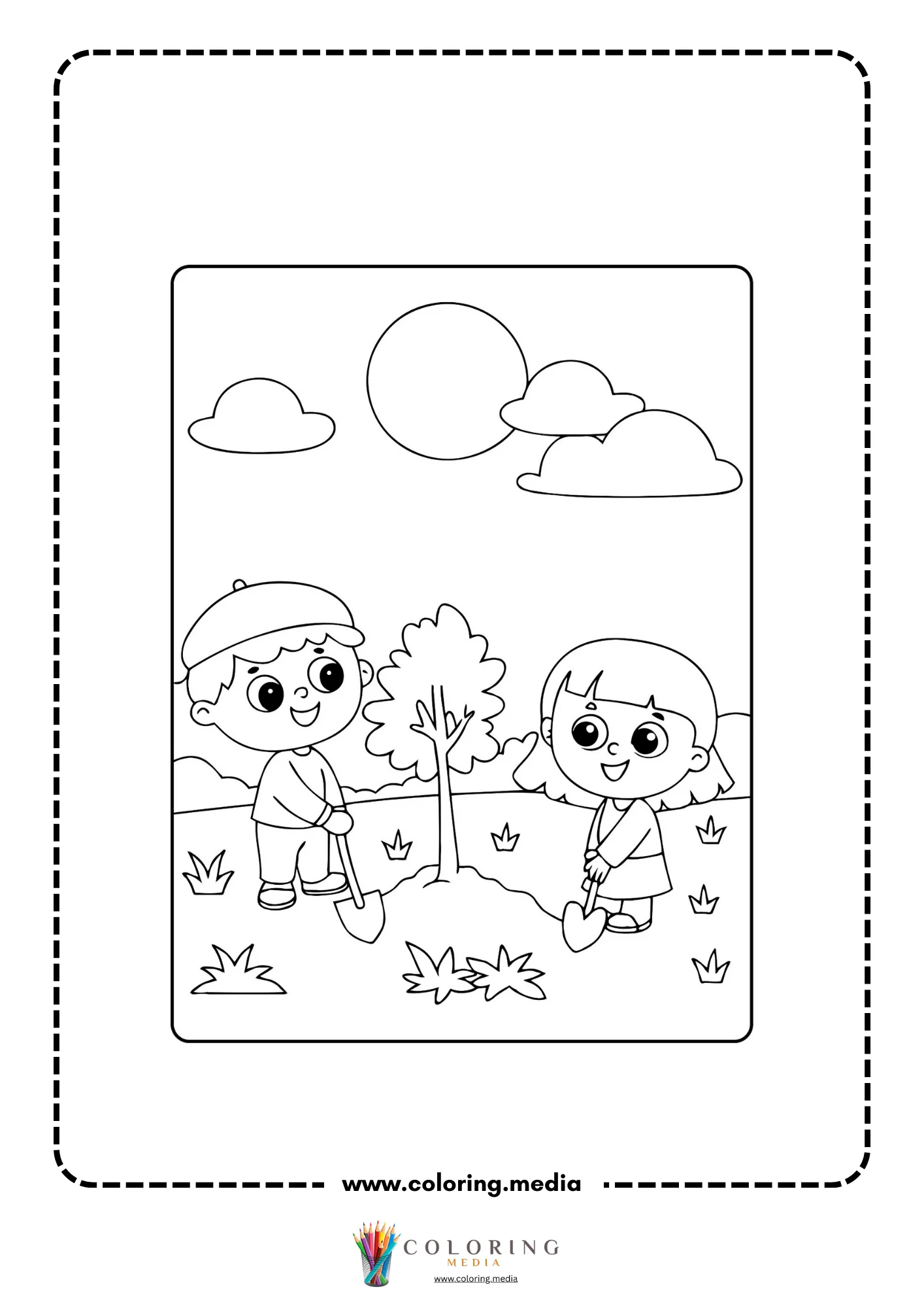 Greenhouse effects coloring page with climate science diagram